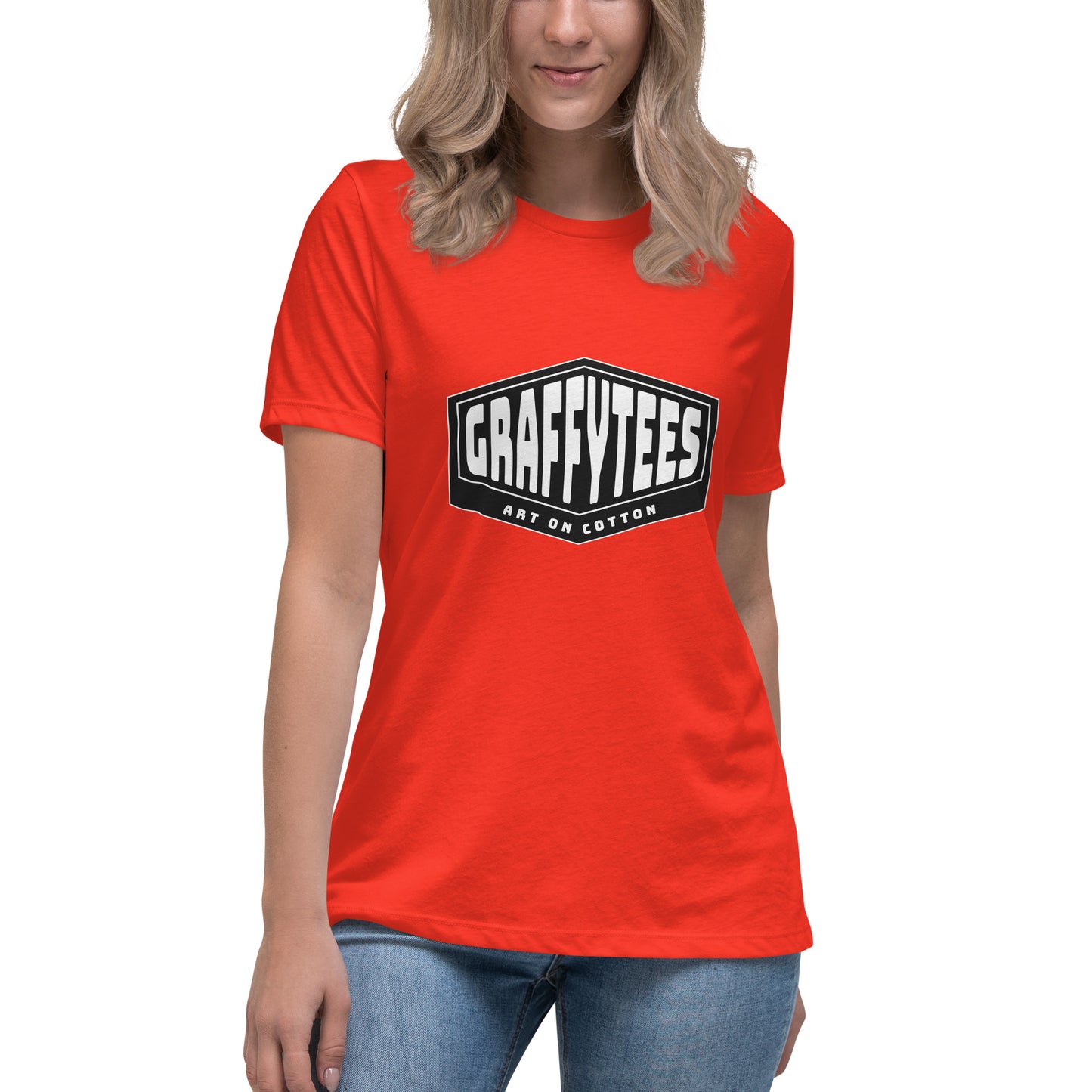 Graffytees black diamond design Women's Relaxed T-Shirt