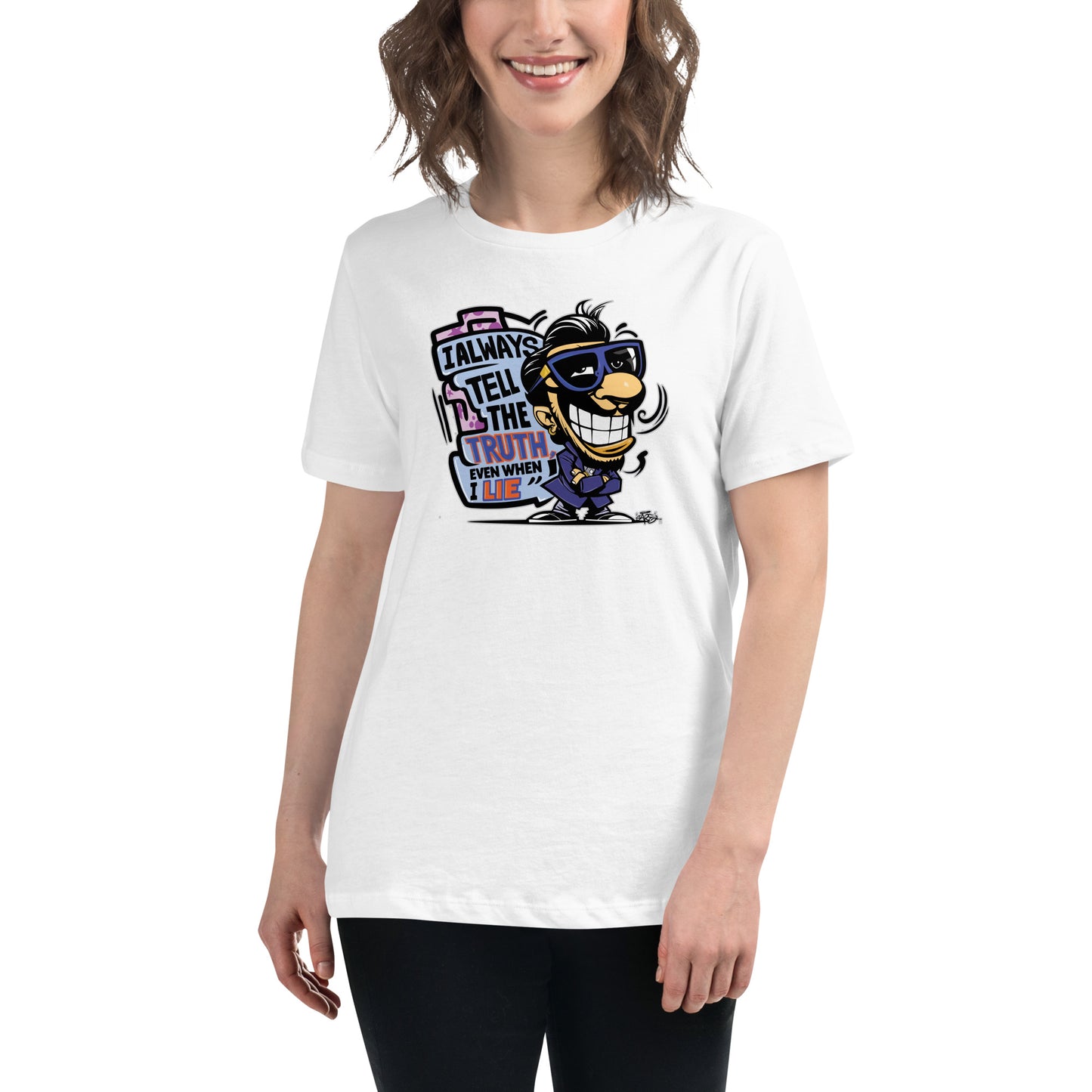 Graffytees Truth & Lies Women's Relaxed T-Shirt