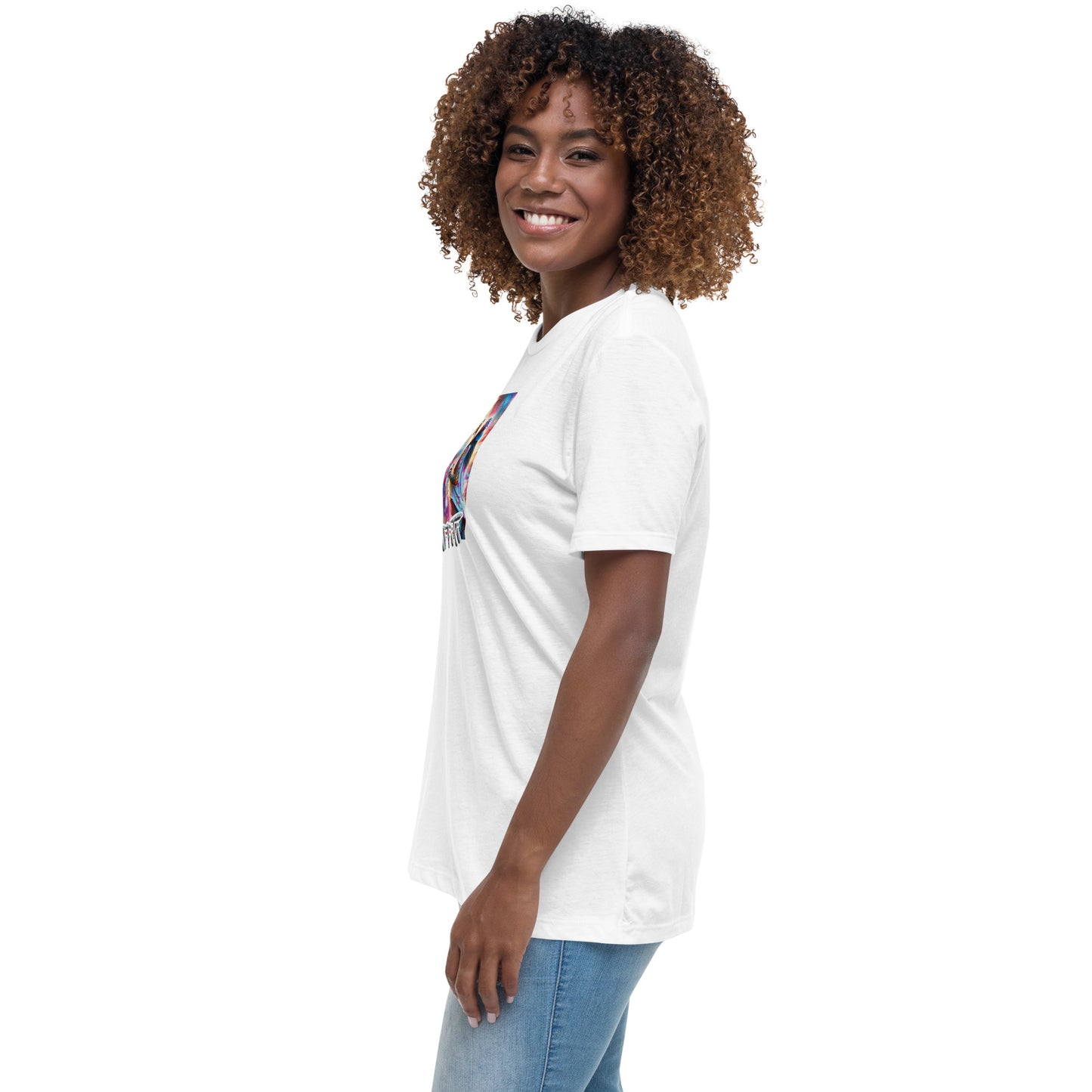 Graffytees Girl Artist graffiti Love message Women's Relaxed T-Shirt