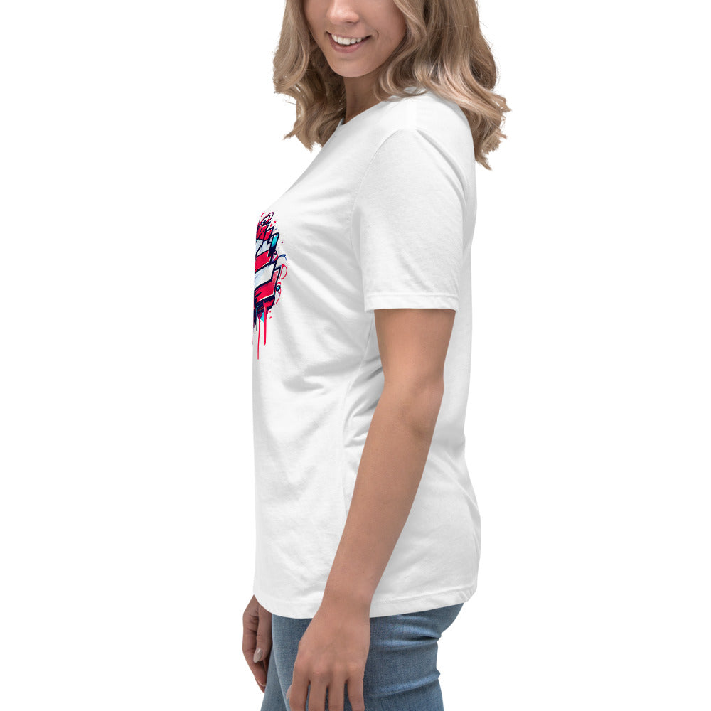 Graffytees graffiti Puerto Rican Flag Women's Relaxed T-Shirt